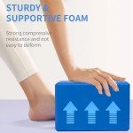 Yoga Block, Large Yoga Block 9x6x4 Inches, Sturdy Yoga Foam Blocks, High Density & Non Slip Surface for Yoga, Pilates & Stretching, Fitness Accessories for Stability & Balance (Blue)