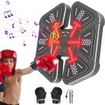 ITEFDTUTNE Music Boxing Machine with Boxing Gloves, Wall Mounted Intelligent Boxing Trainer for Kid, Boxing Game Equipment Workout Punching Machine for Kid Teenagers Boys Girls Gifts
