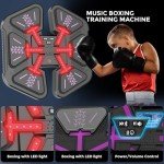 ITEFDTUTNE Music Boxing Machine with Boxing Gloves, Wall Mounted Intelligent Boxing Trainer for Kid, Boxing Game Equipment Workout Punching Machine for Kid Teenagers Boys Girls Gifts