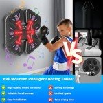 ITEFDTUTNE Music Boxing Machine with Boxing Gloves, Wall Mounted Intelligent Boxing Trainer for Kid, Boxing Game Equipment Workout Punching Machine for Kid Teenagers Boys Girls Gifts
