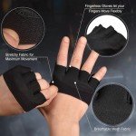 sunnex Gym Gloves for Women & Men - Fingerless Workout Gloves for Weightlifting, Lightweight Breathable Fitness Gloves for Sports and More