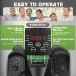 ANCHEER Under Desk Elliptical Machine, Ellipse Leg Exerciser for Seniors as Seen on TV Portable Leg Exerciser While Sitting with Massage Pedal/LCD Monitor/Remote Control