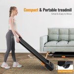 HiFast Walking Pad, 2.5HP Under Desk Treadmill for Home Office, 300 Lbs Capacity Portable Treadmill with Remote Control & LED Display, 2 in 1 Treadmill for Walking Jogging and Running