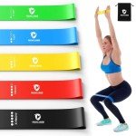 Resistance Bands for Working Out, Exercise Bands for Home Gym Fitness, Booty Bands for Men Women, Stretching Elastic Loop Bands for Workout, Set of 5