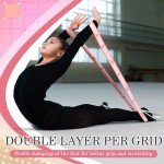 Sonwyoung Kids Stretch Bands Elastic Stretch Strap with 8 Loops Dance Exercise Training Resistance Bands for Children Ballet Dance Pilates Gymnastics Leg Exercise Yoga (Pink)