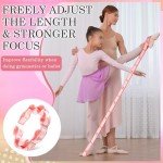Sonwyoung Kids Stretch Bands Elastic Stretch Strap with 8 Loops Dance Exercise Training Resistance Bands for Children Ballet Dance Pilates Gymnastics Leg Exercise Yoga (Pink)