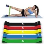 Resistance Bands for Working Out, Exercise Bands for Home Gym Fitness, Booty Bands for Men Women, Stretching Elastic Loop Bands for Workout, Set of 5