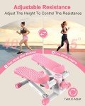 Yagud Steppers for Exercise at Home, Mini Stair Stepper with Resistance Bands, Portable Under Desk Stepper Workout Step Machine 300 lbs Weight Capacity
