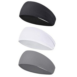 Sweat Headbands, Sports Headbands for Men Women, Head Band for Golf, Skiing,Tennis, Gym, Camping, Running, Cycling, Moisture Wicking Workout Headband