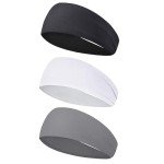 Sweat Headbands, Sports Headbands for Men Women, Head Band for Golf, Skiing,Tennis, Gym, Camping, Running, Cycling, Moisture Wicking Workout Headband