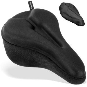 APECYC Bike Seat Cushion Gel Padded Bike Seat Cover for Men Women Extra Padding Soft Comfort Bicycle Seat Cushion for Peloton Bike, Stationary Exercise Bike, Mountain Bike, Road Bike, Ebike