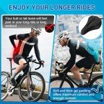 APECYC Bike Seat Cushion Gel Padded Bike Seat Cover for Men Women Extra Padding Soft Comfort Bicycle Seat Cushion for Peloton Bike, Stationary Exercise Bike, Mountain Bike, Road Bike, Ebike