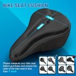 APECYC Bike Seat Cushion Gel Padded Bike Seat Cover for Men Women Extra Padding Soft Comfort Bicycle Seat Cushion for Peloton Bike, Stationary Exercise Bike, Mountain Bike, Road Bike, Ebike