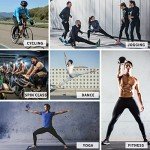 Willit Men's Active Yoga Leggings Pants Running Dance Tights with Pockets Cycling Workout Pants Quick Dry Brilliant Blue M