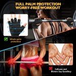 ihuan New Breathable Workout Gloves for Women & Men - No More Sweaty & Full Palm Protection Gym Exercise, Cycling， Fitness, Weightlifting, Pull-ups, Deadlifting, Rowing