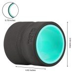 YOGI GRIPS Back Roller Wheel- Foam Padded Back Stretcher Wheel with Center Spine Cradle- Yoga Wheel for Back Pain & Stretching- Comfy Deep Tissue Massage Roller for Back (Extra Small)