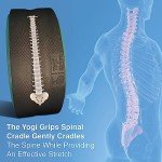 YOGI GRIPS Back Roller Wheel- Foam Padded Back Stretcher Wheel with Center Spine Cradle- Yoga Wheel for Back Pain & Stretching- Comfy Deep Tissue Massage Roller for Back (Extra Small)