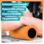 Krightlink Foam Roller High Density 13" Patented Exercise Roller for Deep Tissue Muscle Massage, Muscle Massage and Myofascial Trigger Point Release, Relieves Muscle Pain, Improves Mobility (Orange)