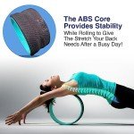YOGI GRIPS Back Roller Wheel- Foam Padded Back Stretcher Wheel with Center Spine Cradle- Yoga Wheel for Back Pain & Stretching- Comfy Deep Tissue Massage Roller for Back (Extra Small)
