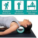 YOGI GRIPS Back Roller Wheel- Foam Padded Back Stretcher Wheel with Center Spine Cradle- Yoga Wheel for Back Pain & Stretching- Comfy Deep Tissue Massage Roller for Back (Extra Small)