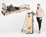 nexace Pilates Reformer Machine, Wood Foldable Pilates Machine Equipment for Home Workout (ReformerFoldable)