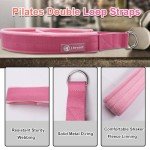 Pilates Double Loop Straps for Reformer Fitness D-Ring Straps,Yoga Exercise Accessories for Home Gym Workout,5 Pair