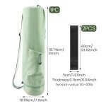 Yoga Mat Bag, Oxford Yoga Mat Storage Bag with Water Bottle Pocket and Bottom Wet Pocket, Exercise Yoga Mat Carrier Storage Bag