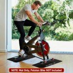 TOBWOLF 2PCS Non-Slip Mat Compatible with Peloton Bike, Concept 2 Rowing Machine, Exercise Bike Mat, Treadmill Mat for Carpet & Hardwood Floors, Workout Mat for Bike Trainer, Stationary Spin Bike