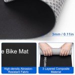 TOBWOLF 2PCS Non-Slip Mat Compatible with Peloton Bike, Concept 2 Rowing Machine, Exercise Bike Mat, Treadmill Mat for Carpet & Hardwood Floors, Workout Mat for Bike Trainer, Stationary Spin Bike