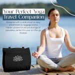 Hygge Beaute Black Yoga Bag for Women with Yoga Mat Carrier Bag for Small Sized Mats (17"x13.75"x5")-Canvas Shoulder Handbag Nurse Women Tote Bag for Workout, Travel, Beach, Yoga and Gym