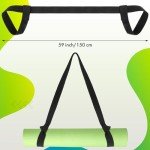 Teaaha 1 PCS Yoga Mat Straps for Carrying, Adjustable Yoga Mat Carrier Strap Easy-Cinch Yoga Mat Holder Sling for All Yoga Mat Sizes, Stretching Band for Pilates, Stretching and Fitness