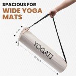 YOGATI Yoga Mat Bag with Adjustable Strap. Cotton yoga bag. Yoga Mat Bags for Women and Men. Yoga mat carrier.