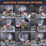 SPORTSOUL Adjustable Weight Bench Press Set with Squat Dual Function Leg Exercises Preacher Curl Rack Pad Strength Training for Home Gym Full Body Workout Multi-functional