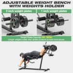 Eisenlink Leg Extension and Curl Machine, Fit for Both 1'' and 2'' Weight Plates, Leg Developer for Strength Training, Home Gym Bench for Full Body Workouts