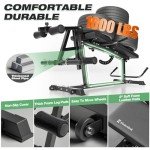 Eisenlink Leg Extension and Curl Machine, Fit for Both 1'' and 2'' Weight Plates, Leg Developer for Strength Training, Home Gym Bench for Full Body Workouts