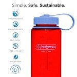 Nalgene Water Bottle - Lightweight Sustain Tritan BPA-Free Shatterproof Bottle for Backpacking, Hiking, Gym, 16 OZ, Wide Mouth, Periwinkle