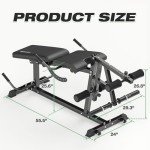 Eisenlink Leg Extension and Curl Machine, Fit for Both 1'' and 2'' Weight Plates, Leg Developer for Strength Training, Home Gym Bench for Full Body Workouts