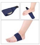 Arch Support Elastic Bandage, 2pcs Orthotic Insole Sleeves Metatarsal Pad Compression Brace Wraps, Plantar Fasciitis Flatfoot Heel Spurs Arch Pain Relief No-Slip Foot Pad