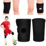 Relaxgiant 2 Pcs Kids Knee Brace Sleeve, Youth Knee Compression Sleeve for Children Knee Support Child Knee Pads for Boys Girls Basketball Volleyball Sports Gymnastics, Black