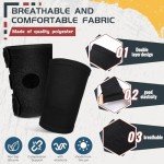 Relaxgiant 2 Pcs Kids Knee Brace Sleeve, Youth Knee Compression Sleeve for Children Knee Support Child Knee Pads for Boys Girls Basketball Volleyball Sports Gymnastics, Black