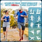 Hiball Adjustable Thigh Brace, Hamstring & Thigh Compression Sleeve, Hamstring Compression Wrap for Women and Men, Quad Support Brace With 4 Pressure Straps, Upper Leg Brace for Pulled Groin Muscle