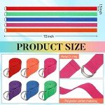 Junkin 12 Pcs Yoga Blocks with Strap Set, 9'' x 6'' x 3'' EVA Foam Yoga Blocks 72 Inch Stretching Yoga Strap Adjustable Yoga Belt Exercise Stretch Bands with D Ring Buckle for Workout Fitness Dance