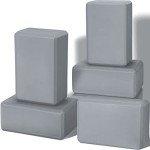 Wettarn 6 Pack Yoga Blocks Bulk 9 x 6 x 4 Inch Eva Foam Lightweight Yoga Bricks Non Slip Supportive for Yoga Pilates Stretching Meditation Yoga Prop Accessories for Women Men Yoga Beginners (Gray)