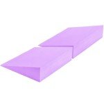 DEAYOU 2 Pack Yoga Foam Wedge, 13" EVA Foam Wedge Block for Exercise, Wrist Back Support (Purple)