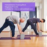 Wettarn 6 Pack Yoga Blocks Bulk 9 x 6 x 4 Inch Eva Foam Lightweight Yoga Bricks Non Slip Supportive for Yoga Pilates Stretching Meditation Yoga Prop Accessories for Women Men Yoga Beginners (Gray)
