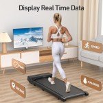 Under Desk Treadmill, Walking Pad for Home/Office, Portable Walking Treadmill Walking Jogging Machine with Walking Bar, Remote Control LED Display (2024 New Version)