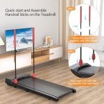 Under Desk Treadmill, Walking Pad for Home/Office, Portable Walking Treadmill Walking Jogging Machine with Walking Bar, Remote Control LED Display (2024 New Version)