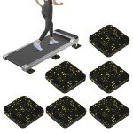 6 Pcs Walking Pad Mat with High Density Rubber for Protect Floors, Noise Reduction, Prefect for Portable Walking Pad Treadmill for Home, Non Slip, Anti Vibration
