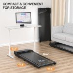 Under Desk Treadmill, Walking Pad for Home/Office, Portable Walking Treadmill Walking Jogging Machine with Walking Bar, Remote Control LED Display (2024 New Version)