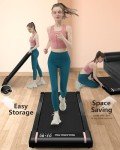 Walking Pad Treadmill with Incline Under Desk Treadmill 2.5 HP Portable Walking Pad 2 in 1 for Walking and Jogging, Under Desk Treadmill for Home Office with Remote Control.